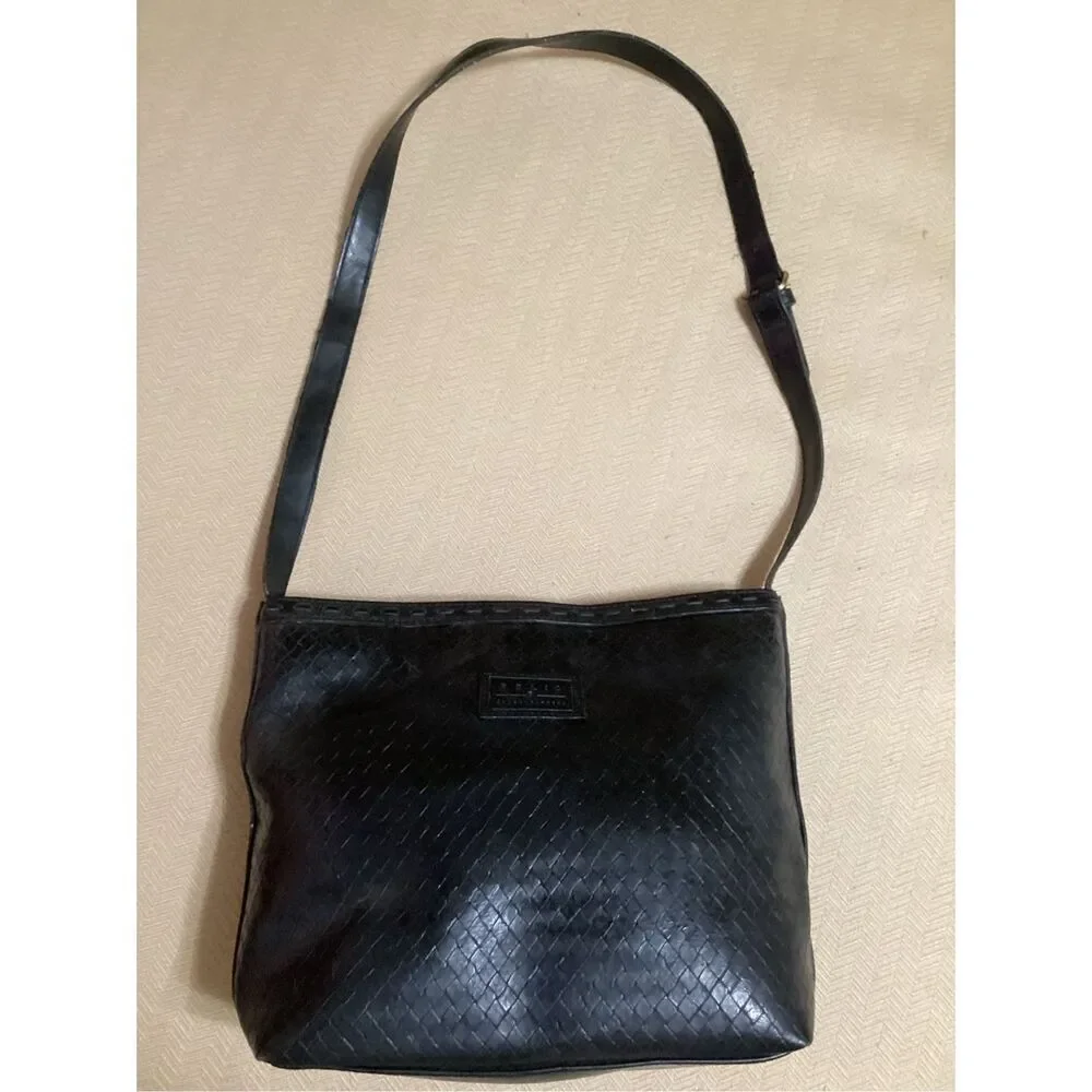 Relic Black Woven Crossbody Bag